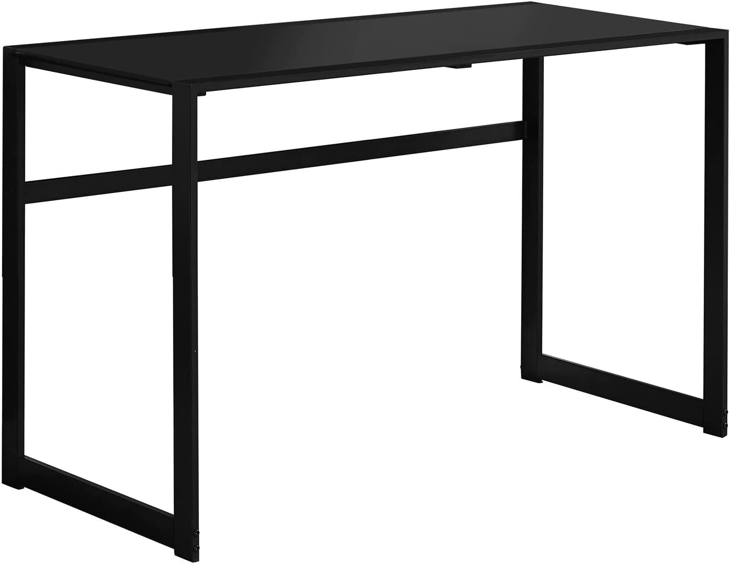 Study Laptop Table for Home OfficeTempered Glass Top Computer Desk
