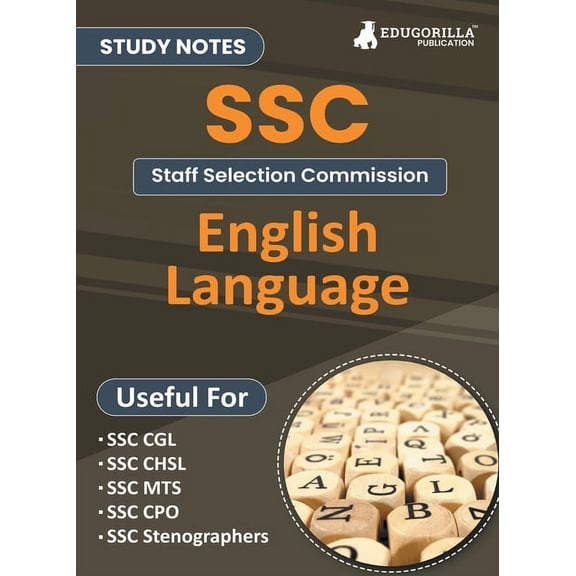 Study Notes for English Language - Topicwise Notes for CGL, CHSL, SSC MTS, CPO and Other SSC Exams with Solved MCQs, (Paperback)