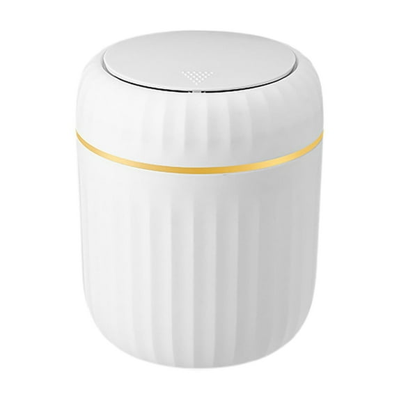 Study Room Trash Can with Lid White, Mini Type Desktop Trash Can with Lid Small Garbage for Compact Under Tables & Counters Tiny Wastebasket for Kitchens Bathrooms Bedrooms Dorms, a Trash Can