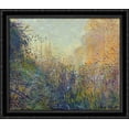 thumbnail image 1 of Study Rushes at Argenteuil 32x28 Large Black Ornate Wood Framed Canvas Art by Claude Monet, 1 of 2
