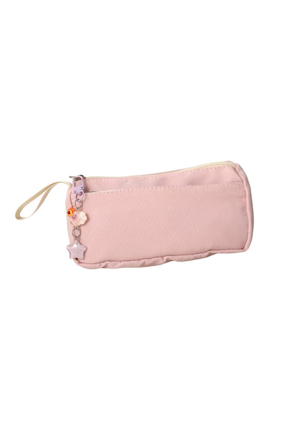 Study Season Creative Functional Vibrant Multi-Purpose Storage Pouch, Portable Dual-Use Stationery & Cosmetic Brush Organizer Bag For Household Office Daily Small Item Storage Planning-(Pink)