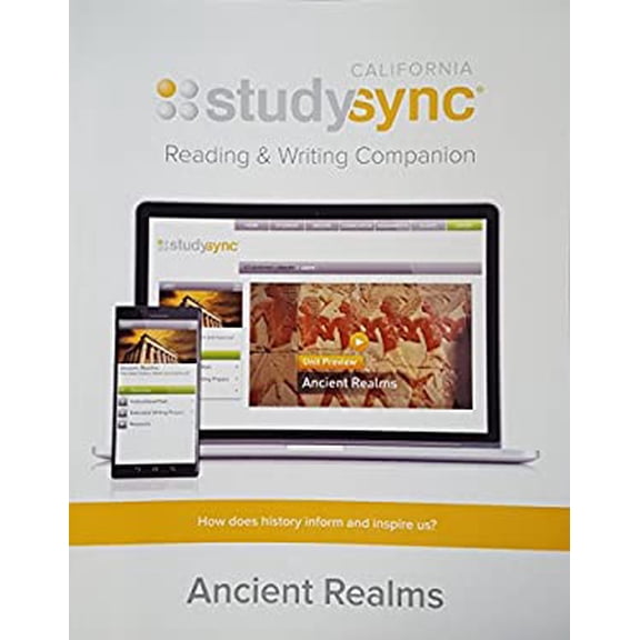 Pre-Owned Study Sync, Reading and Writing Companion, Grade 6, Unit 2: Ancient Realms, California Edition, 9781943286119, 1943286116, 2017 9781943286119
