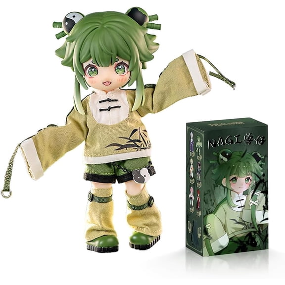 Study Tour Series Blind Box, 1/12 BJD Doll OB11 Size Action Figures, Movable Dolls with Doll Clothes Surprise Gift Toys (Single Box)