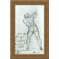 thumbnail image 1 of Study after Michelangelo 18x24 Gold Ornate Wood Framed Canvas Art by David, Jacques Louis, 1 of 2
