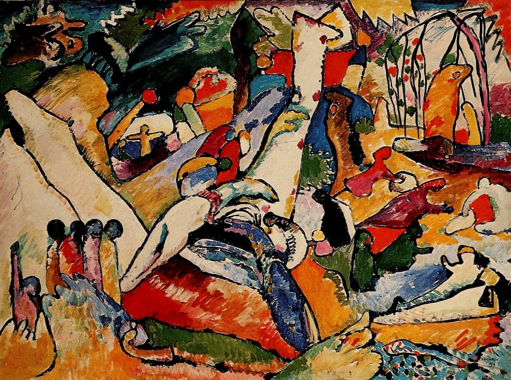 Study for Composition II 1909-10 Canvas Art - Wassily Kandinsky (18 x 24)