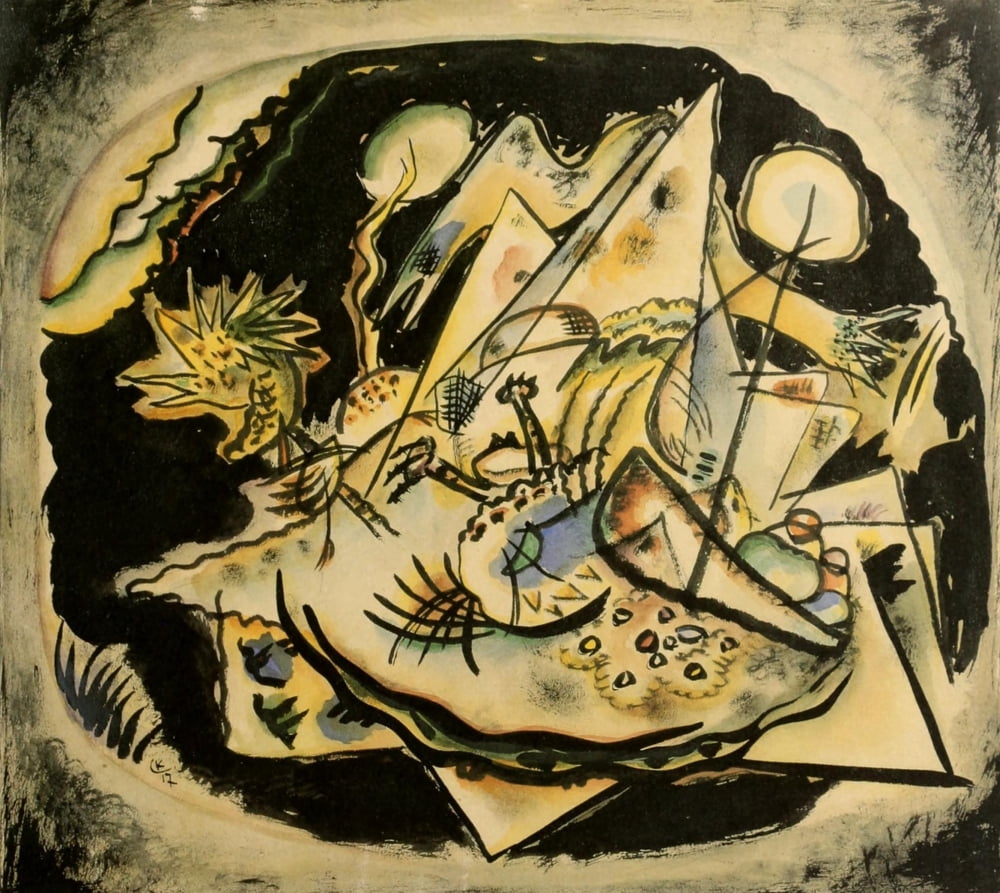 Study for Grey Oval 1917 Canvas Art - Wassily Kandinsky (18 x 24)