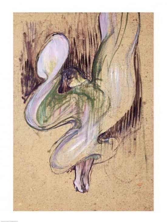 Study for Loie Fuller Canvas Art - Henri de Toulouse-Lautrec (18 x 24)