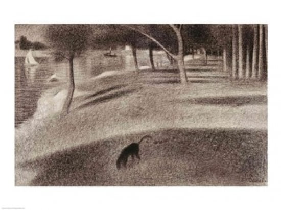 Study for Sunday Afternoon on the Island of La Grande Jatte Canvas Art - Georges Seurat (36 x 24)