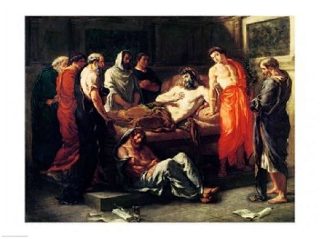 Study for The Death of Marcus Aurelius Canvas Art - Eugene Delacroix (36 x 24)