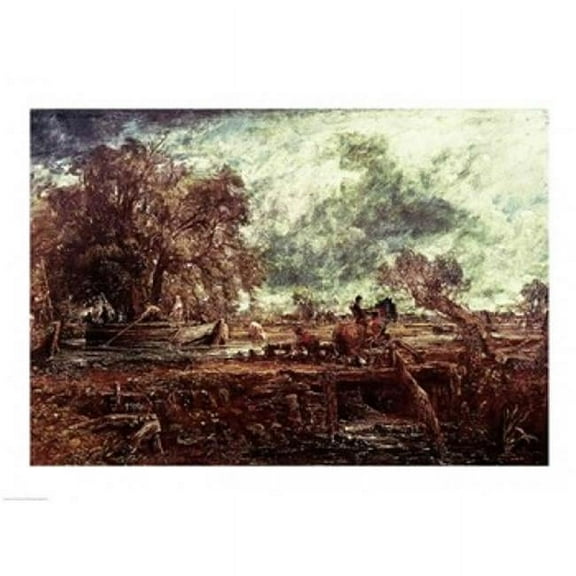 Study for The Leaping Horse C.1825 Poster Print by John Constable - 24 x 18 in.