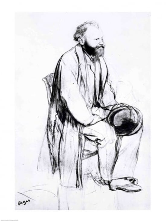 Study for a portrait of Manet Canvas Art - Edgar Degas (18 x 24)