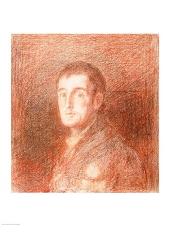 Study for an equestrian portrait of the Duke of Wellington Canvas Art - Francisco De Goya (24 x 36)