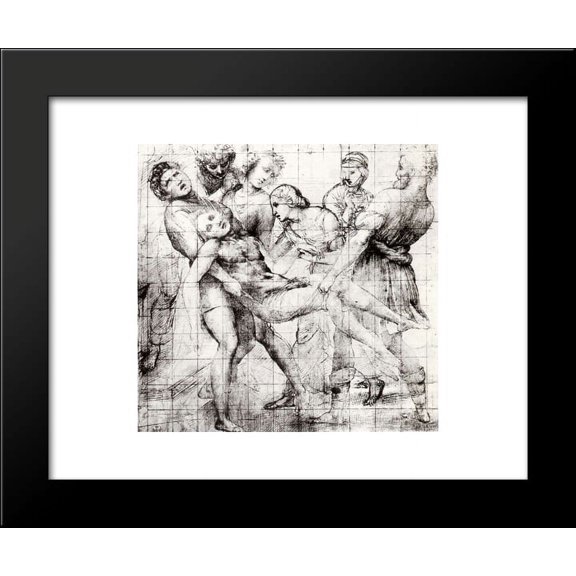 Study for the 'Entombment' in the Galleria BorgheseRome 20x24 Framed Art Prin...