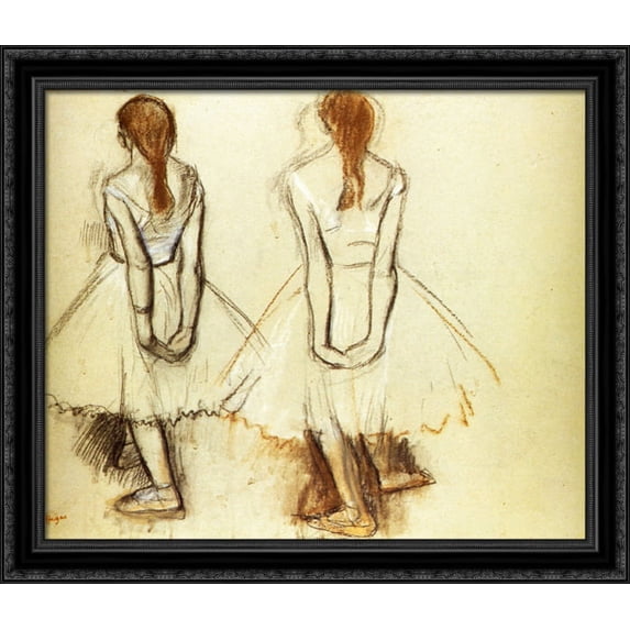 Study for the Fourteen Year Old Little Dancer 32x28 Large Black Ornate Wood Framed Canvas Art by Edgar Degas