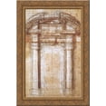 thumbnail image 1 of Study for the Porta Pia (a gate in the Aurelian Walls of Rome) 19x24 Gold Ornate Wood Framed Canvas Art by Michelangelo, 1 of 2