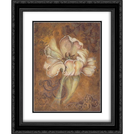 Study in Ecru I 2x Matted 20x24 Black Ornate Framed Art Print by Engman, Allyn