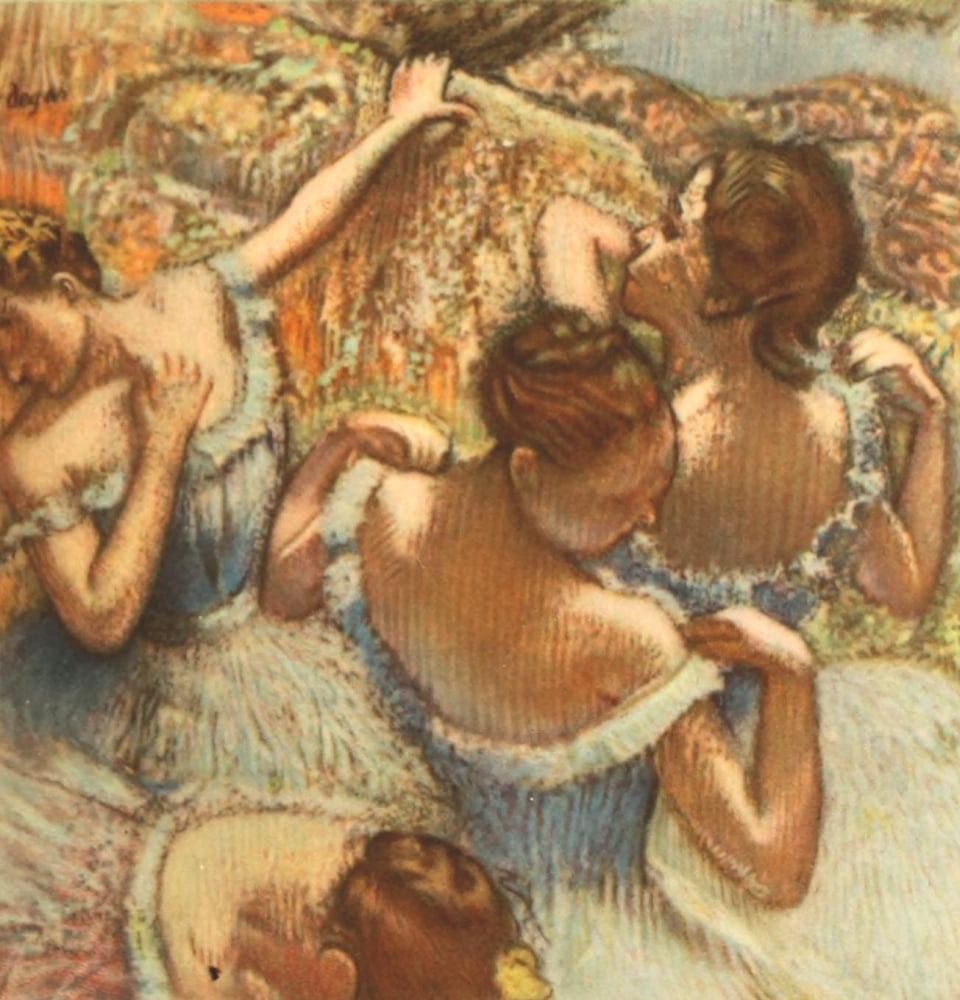 Study in blue Canvas Art - Edgar Degas (18 x 24)