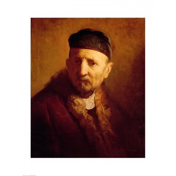 Study of A Mans Head Poster Print by Rembrandt Van Rijn - 18 x 24 in.