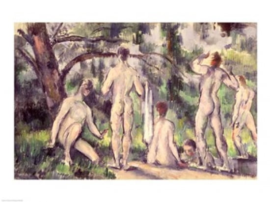 Study of Bathers Canvas Art - Paul Cezanne (24 x 18)