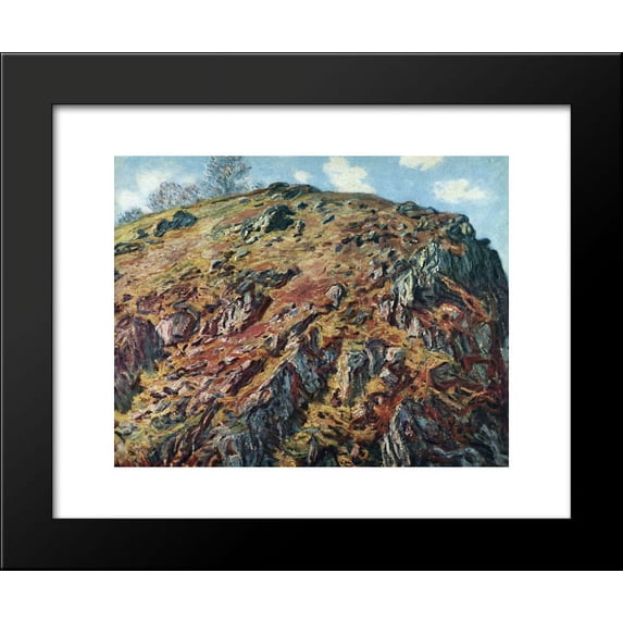 Study of Rocks 20x24 Framed Art Print by Monet, Claude