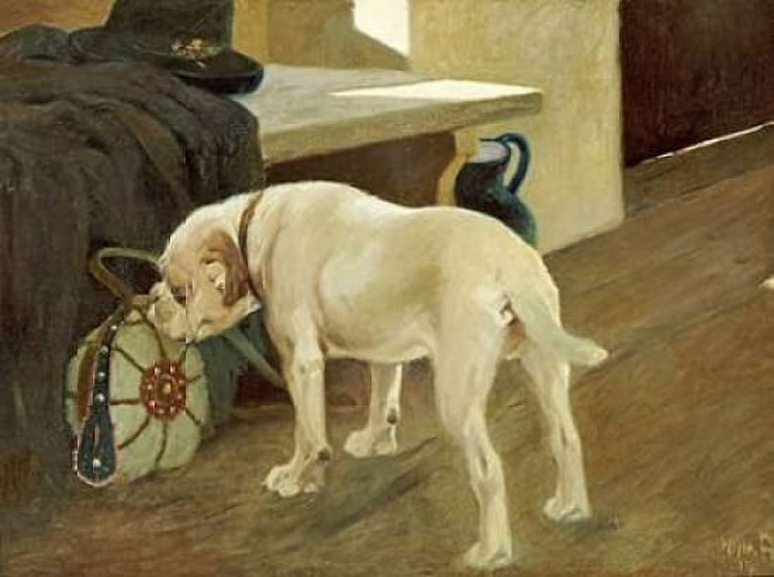 Study of a Bulldog Canvas Art - Arthur Heyer (18 x 24)