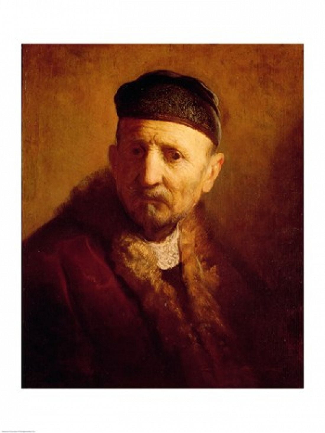 Study of a Mans Head Canvas Art - Rembrandt van Rijn (18 x 24)