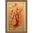 thumbnail image 1 of Study of a Woman in Peasant Dress 26x40 Large Gold Ornate Wood Framed Canvas Art by Adriaen van de Velde, 1 of 2