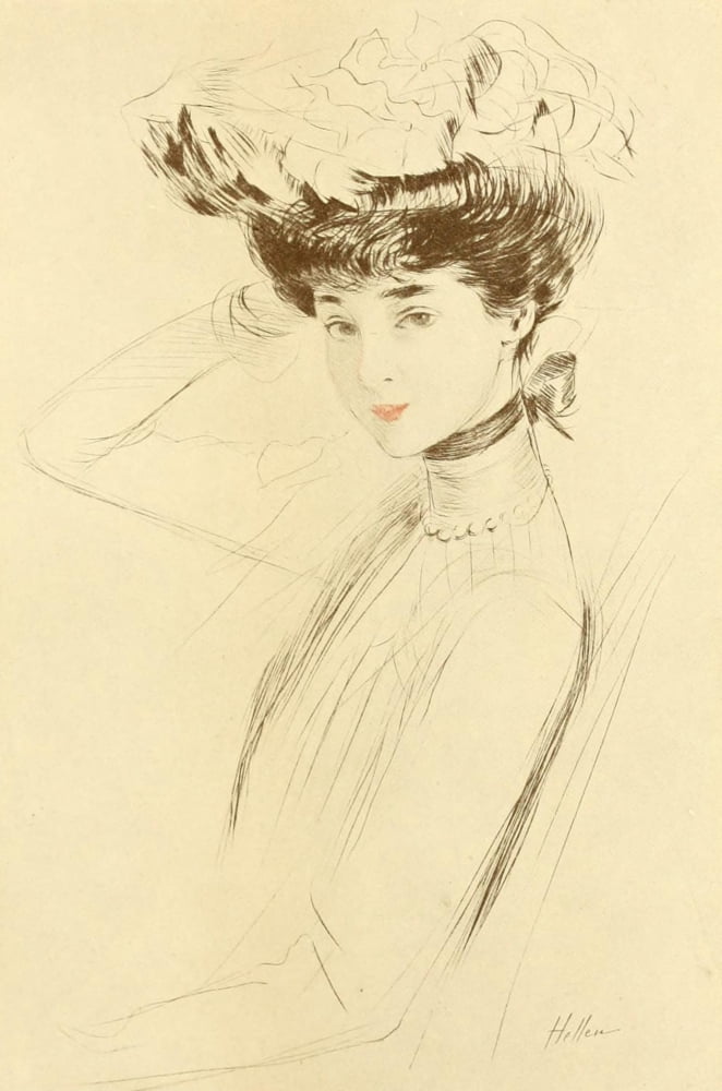 Study of a woman 1 Canvas Art - Paul Csar Helleu (18 x 24)