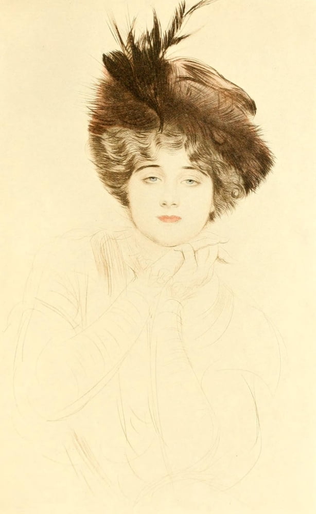 Study of a woman 5 Canvas Art - Paul Csar Helleu (18 x 24)