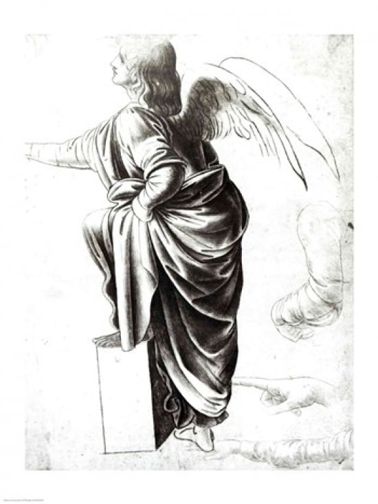 Study of an Angel Canvas Art - Leonardo Da Vinci (24 x 36)