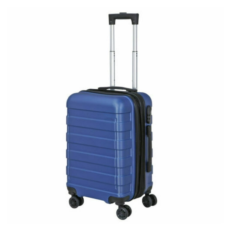 Studyli 21 Inch Navy Blue Spinner Carry on Luggage Suitcase Expandable Travel Bag Walmart