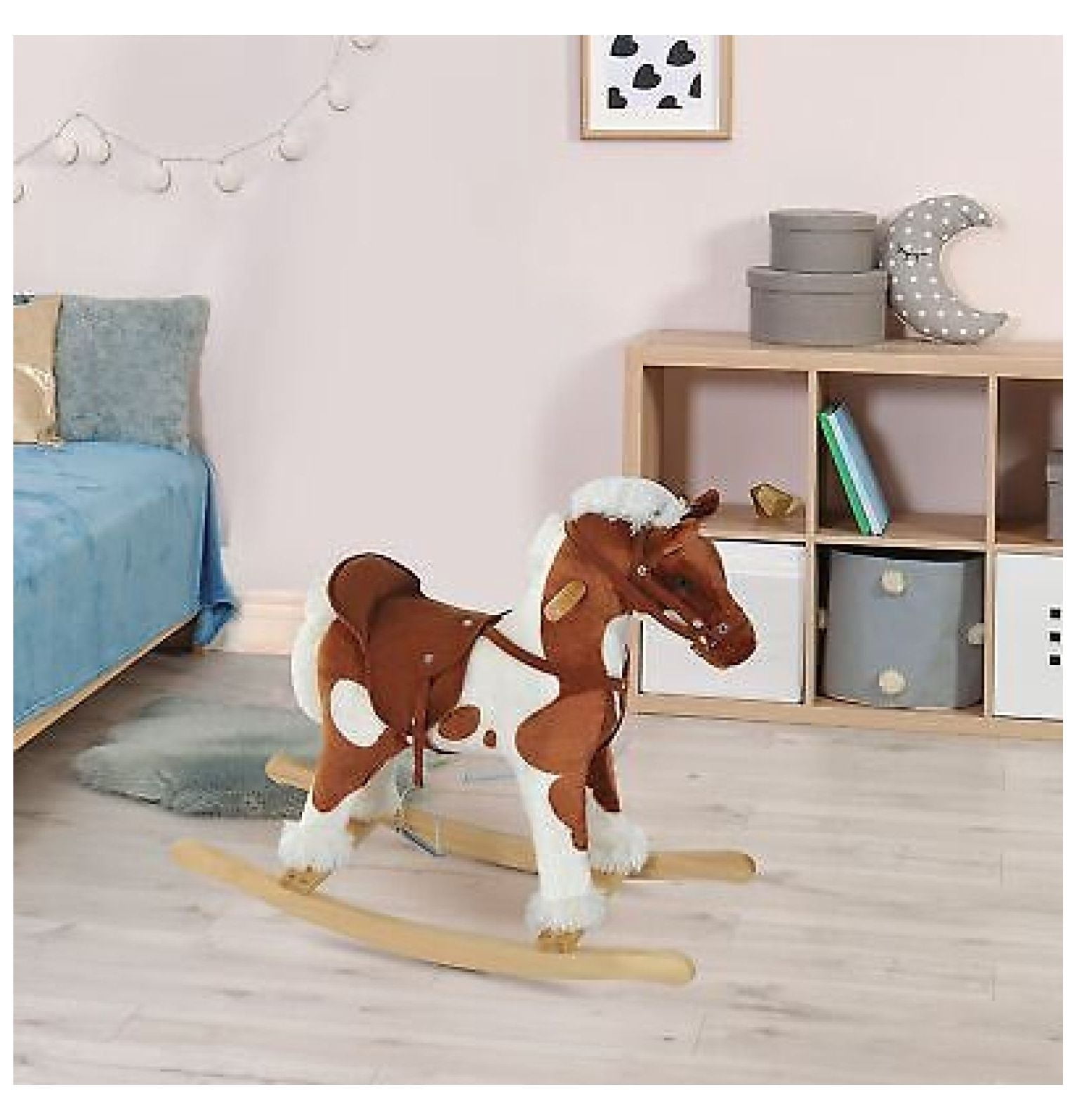 Walmart Rocking Horses Studyli Kids Ride On Rocking Horse Toy Plush Wood Pony Traditional Gift ...