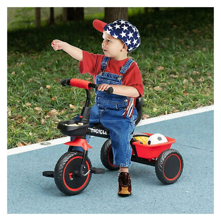 Studyli Studyli Tricycle for Kids Age 2 5 Toddler Bike with Adjustable Seat Red