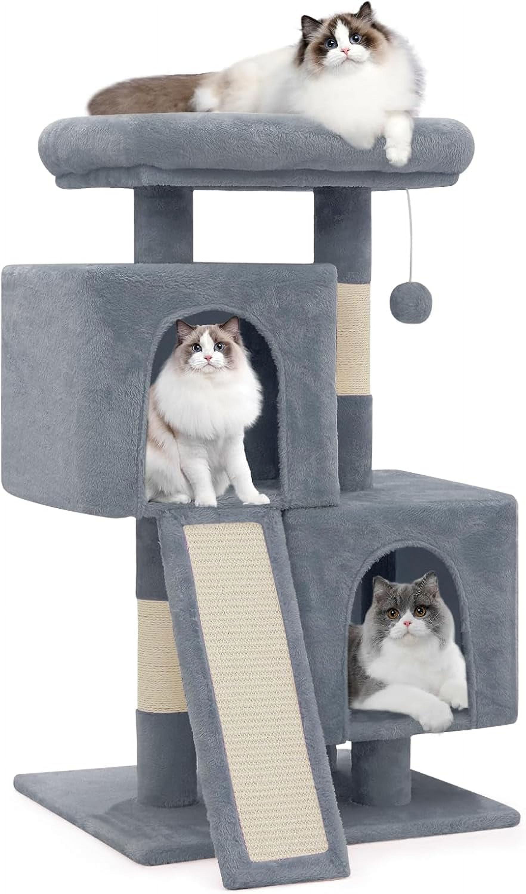 ‎Studyli-zy Cat Tree Tower for Indoor Cats, Multi-Level Cat Condo with ...