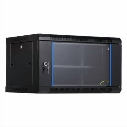 Studyset 12U Wall Mount Network Cabinet - 17.7" Deep Server Rack Enclosure with Locking Glass Door & Removable Side Panels, IT/AV Equipment Rack for Secure Data and Audio-Visual Installations