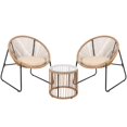 thumbnail image 2 of Acapulco Indoor Outdoor Steel Papasan Lounge Chair With Black Rope – Armen Living 2 of 14