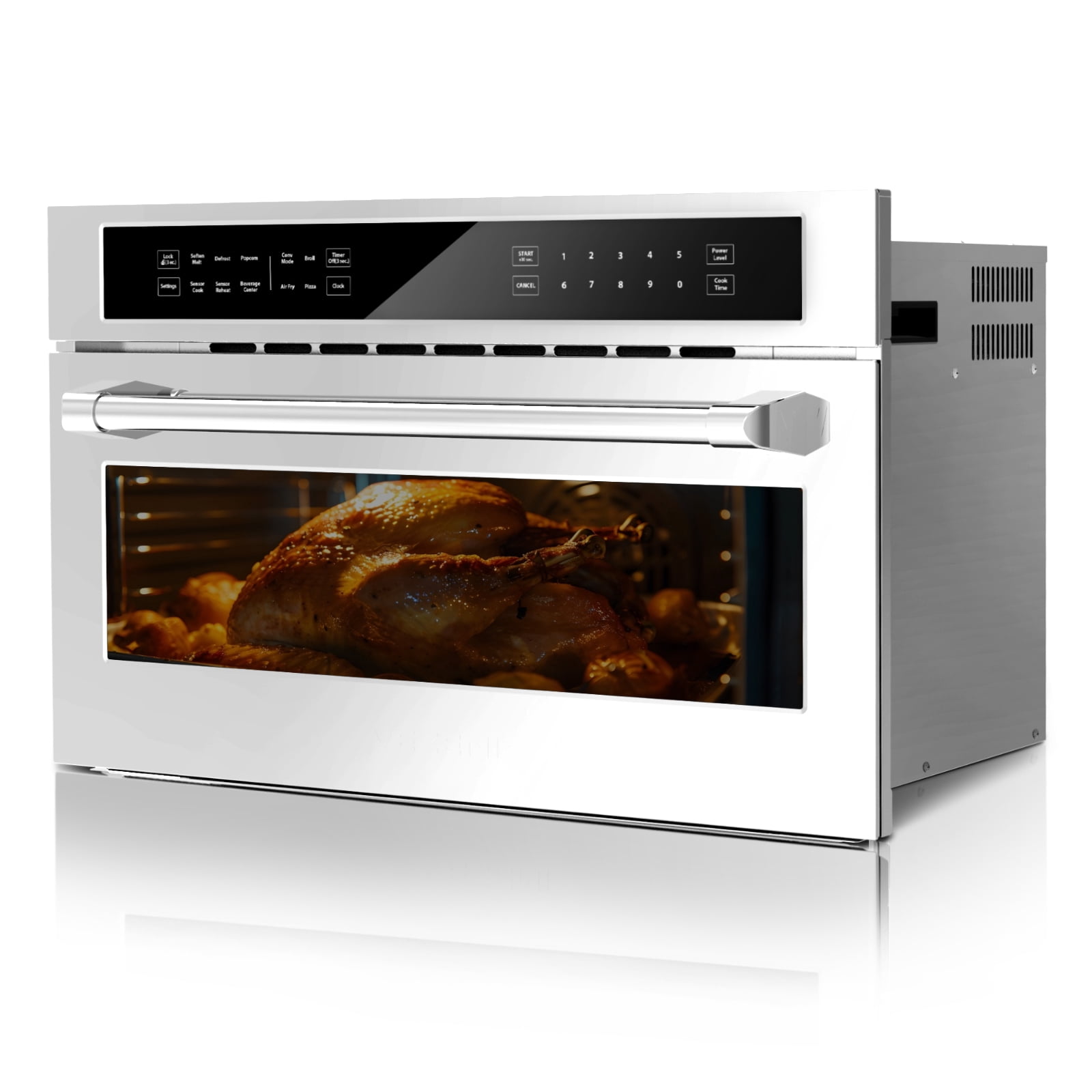 Studyset 30 Inch Built in Microwave Convection Oven,1.6 Cu.Ft Wall Microwave Ovens Air Fryer Combos, 1700Watt Power Sensor&Auto Cook Cabinet Microwave for Versatile Cooking Solutions
