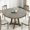 thumbnail image 1 of Studyset 47" Round Dining Table for 4-6 People Large Circle Dining Room Table Rustic Round Kitchen Table Farmhouse Dinner Table Circle Kitchen Table for Kitchen Dining Room Apartment Grey (Table Only), 1 of 7
