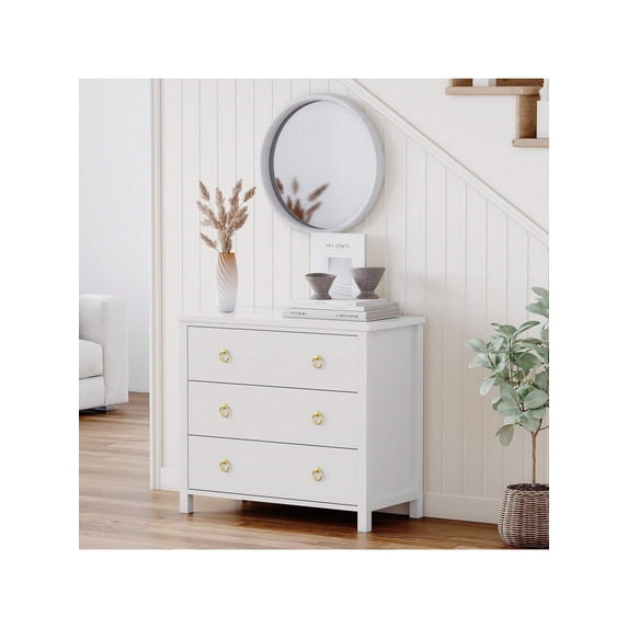 Studyset 6 Dresser for Bedroom, 47.2" Wide Dresser, Modern Wide Drawer Dresser with Storage, Wooden Closet Dressers Chest of Drawers Freestanding for Bedroom, Nursery, Living Room
