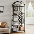 thumbnail image 1 of Studyset 6-Tier Open Bookshelf,  Luxury Arched Bookshelf, 81.7" Tall Arched Bookcase Geometric Open Storage Shelf Freestanding Display Rack Bookshelves for Office Bedroom Living Room, 1 of 7