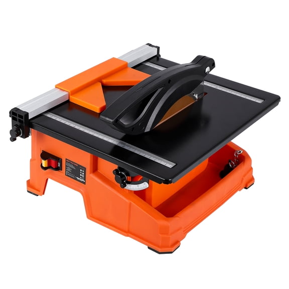Studyset 7 inch Wet Tile Saw, 3450 RPM, Bevel cuts tile from 0 to 45 Degrees, Tile Cutting Machine Tile Cutter Wet Saw with Water Reservoir for Cutting Tiles and Stones Electric Tile Saw