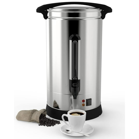 Studyset Coffee Urn 60 Cup, 10L/2.6 Gallon Double Wall Commercial Coffee Maker for Buffets, Catering, Party Buffet Wedding,Large Capacity Hot Coffee Dispenser,Stainless Steel Hot Water Urn