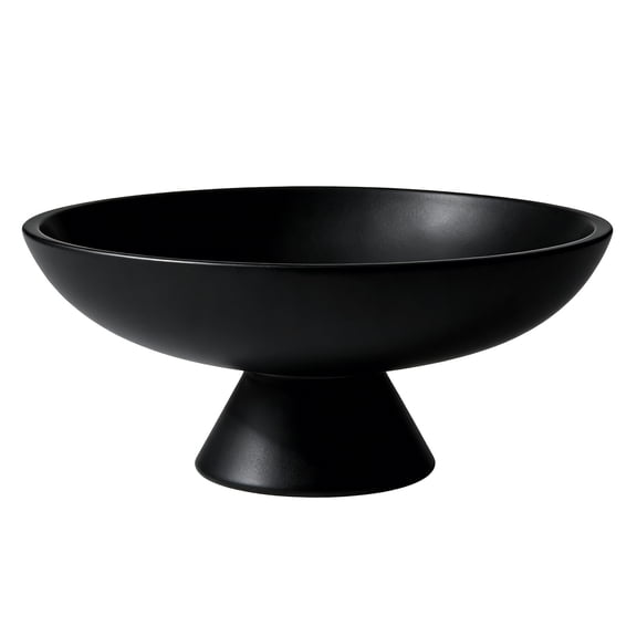 Studyset Concrete Pedestal Decorative Bowl, Large Centerpiece Tray for Fruit, Keys, Shallow Cement Catch-All Accent Ideal for Coffee Table or Home Display 11"D x 4"H