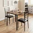 thumbnail image 1 of Studyset Dining Table for 2, Small Table and Chairs Set of 2, Dinette Set, Square Dinner Table with 2 Chairs, Dining Set Home Kitchen Furniture Table and 2 Chairs, 3 Piece Kitchen & Dining Room Sets S, 1 of 9