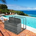 thumbnail image 1 of Studyset Double Layer Poolside Float Storage - PE Rattan Outdoor Caddy with Generous Space, Weather-Resistant, Mobile Design, Versatile Use, and Sturdy Construction, Brown, 1 of 8
