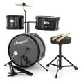 thumbnail image 1 of Studyset Drum Set for Beginners,1 Wood/Metal AD-100 Three Drums Set,Beginner Set Includes Bass,2 Toms,Cymbal,Sticks,Bass Pedal and Stool,Percussion Musical Instrument Birthday Playsetl(3-Piece), 1 of 7