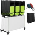 thumbnail image 1 of Studyset Folding Chair Rack, Folding Table and Chair Cart with Cover, Multi-Function Chair Storage Dolly with PVC Lock Wheels, 400 LBS Capacity for 42 Chair, Heavy Duty Metal Chair Rack, 1 of 8
