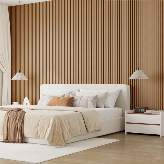 Studyset High-quality Soundproofing Wood Slat Acoustic Wall Panel – Studio-Grade Noise Reduction & Echo Absorption, Ideal for Home Studio, Bedroom, Living Room
