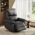 thumbnail image 1 of Studyset Manual Recliner Chair for Adults,PU Leather Swivel Rocker Recliner with Padded Armrests,Minimalist Style Single Sofa,Modern Upholstered Reclining Chair for Living Room or Nursery, 1 of 9