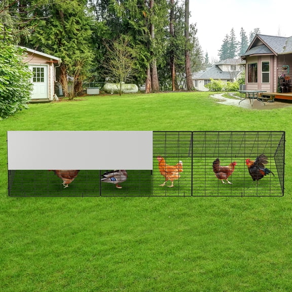 Studyset Metal Poultry Tunnel Ladder – Waterproof UV Cover – Portable Outdoor Bird Run for Chickens, Ducks, Rabbits – Simple Assembly – Expandable Chicken Coop Extension – Straight Line Frame